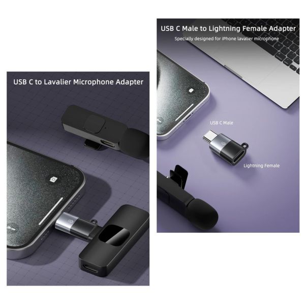 Adapter Type C na Lightning OTG EL sivi - 224405