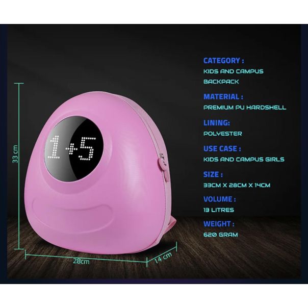 PAUN Dečiji ranac, LED, Roze - 111-R