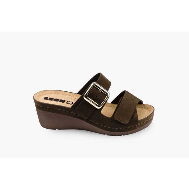 LEON Ženska papuča Amara-braon - 1110-BR
