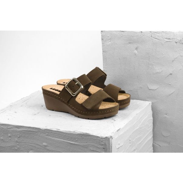 LEON Ženska papuča Amara-braon - 1110-BR