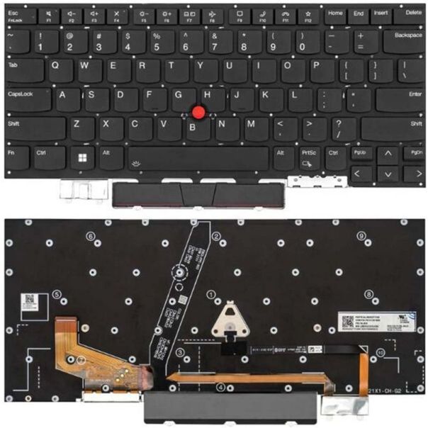 Tastatura za laptop Lenovo ThinkPad X1 Carbon 9th Gen 9 2021 X1C 2021 mali enter, backlight, pointer - 111388-1-1