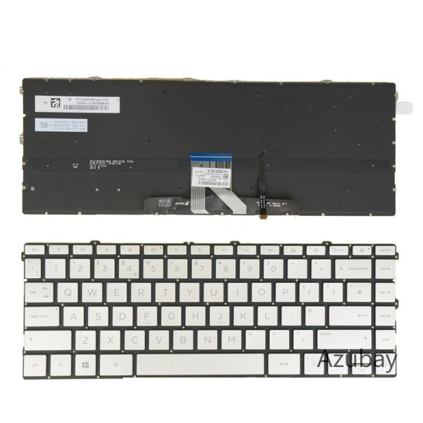 Tastatura za laptop HP Pavilion X360 14-EK 14-EC veliki enter sa pozadinskim osvetljenjem, srebrna - EP2443971