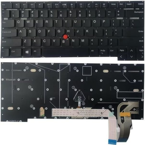 Tastatura za laptop Lenovo ThinkPad T14s Gen 2,X1 Extreme Gen4 mali enter, backlight i gumb - 112013