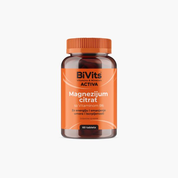 BiVits ACTIVA Magnezijum citrat sa vitaminom B6, 60 tableta - 11204AP