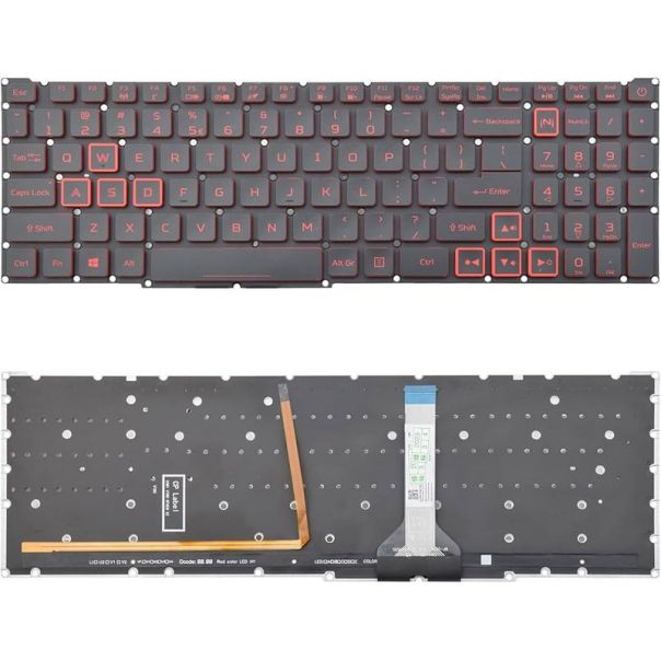 Tastature za laptop Acer Nitro 5 AN515-56 AN515-57 AN515-58 AN517-54 crveni tasteri - EP2680948