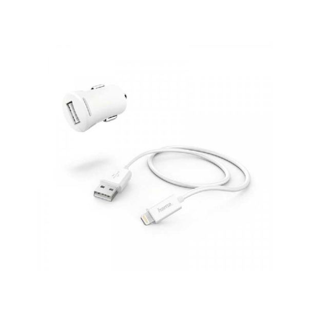 HAMA Auto punjač za Apple IPhone MFI 2,4A 183266, bela - 112100