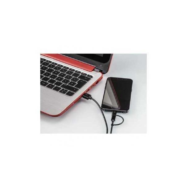 HAMA 2u1 micro USB kabl sa USB-C adapterom, pozlata, 1m 54512 - 112534