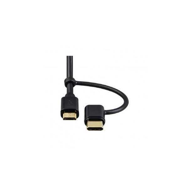 HAMA 2u1 micro USB kabl sa USB-C adapterom, pozlata, 1m 54512 - 112534