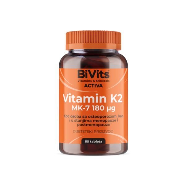 BiVits ACTIVA Vitamin K2 MK7 180µg, 60 tableta - 11302AP