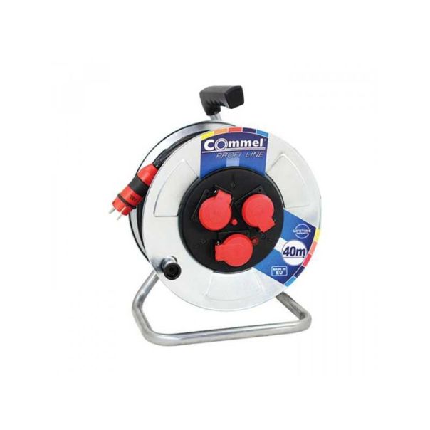 COMMEL Kabl Sa Motalicom Metalni Bubanj 280mm Monofaz 40m H05RR-F 3G2,5 - 113851