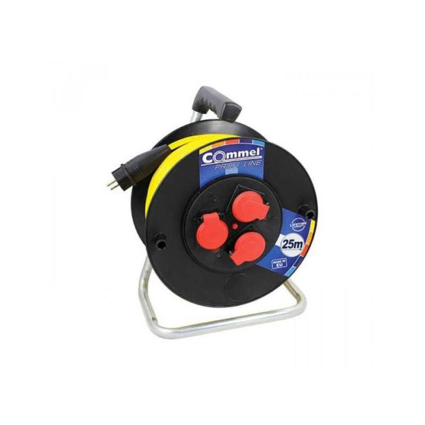 COMMEL Kabl Sa Motalicom PVC Bubanj 280mm, Monofazna 25m H05RR-F 3G2,5 - 113856