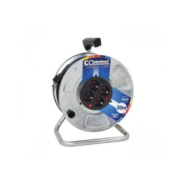 COMMEL Kabl Sa Motalicom Metalni Bubanj 280mm Monofaz 25m H05RR-F 3G2,5 - 113859
