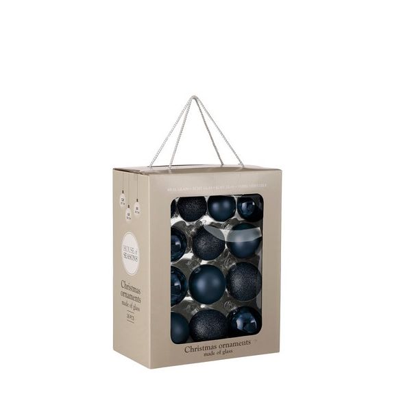 DEKOR DOM Novogodišnje kugle 7cm set 26/1 1143780, plava - 041294