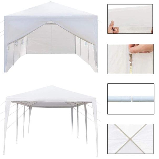 TIMELESS TOOLS Beli Paviljon Party 9x3m sa Stranicama - 1144-1-1
