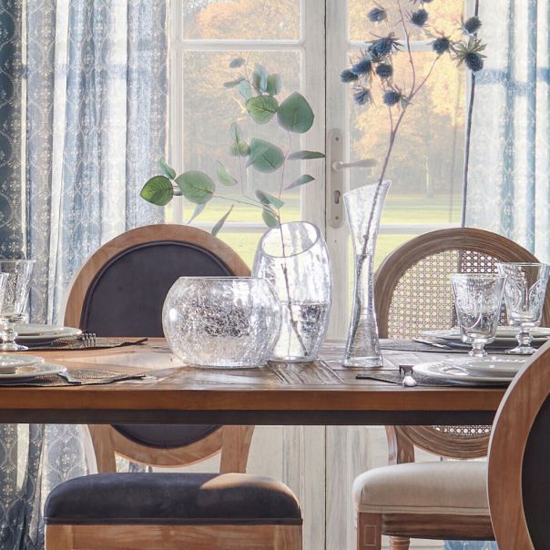 ATMOSPHERA Vaza 13x23cm staklo providno bela - 114791-1