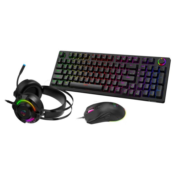 YENKEE Tastatura + miš + slušalice YGS 03 RGB mehanička tastatura - 8590669357703