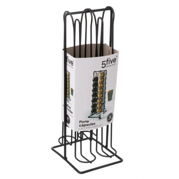 FIVE Držač espreso kapsula 32/1 12,5X10X29,5cm metal crna - 115238A