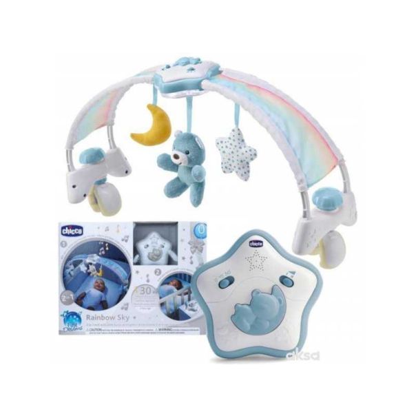 CHICCO Igračka luk u duginim bojama 2u1, plavi - 115803