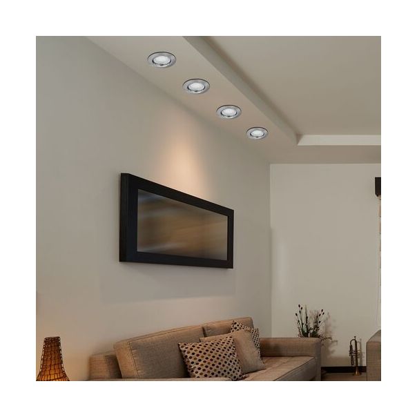 Rabalux Ugradna i nadgradna rasveta Lite GU10 1x MAX 50W brušeni hrom (1163) - 1163-1-1