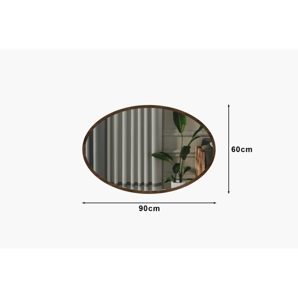 HANAH HOME Dekorativno ogledalo Beyo, braon - EP3132631