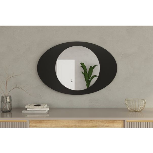 HANAH HOME Dekorativno ogledalo Obble, crna - EP3132577