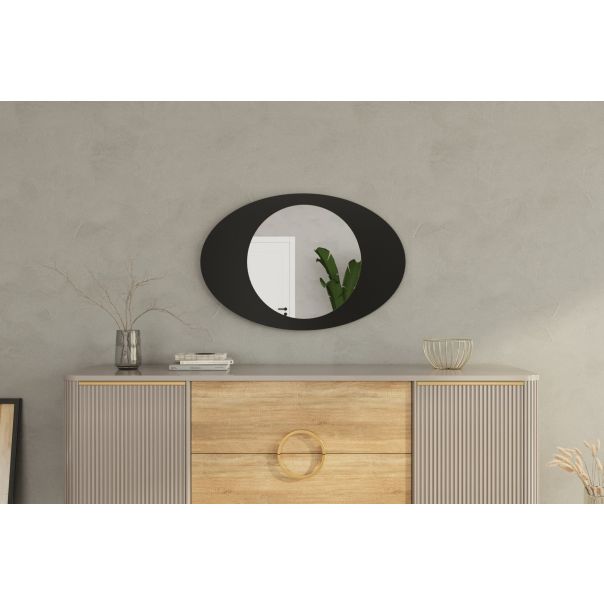 HANAH HOME Dekorativno ogledalo Obble, crna - EP3132577