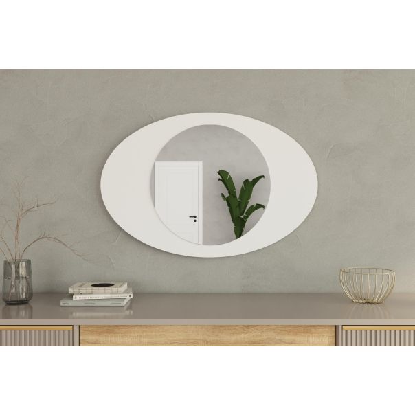 HANAH HOME Dekorativno ogledalo Obble, bela - EP3132622