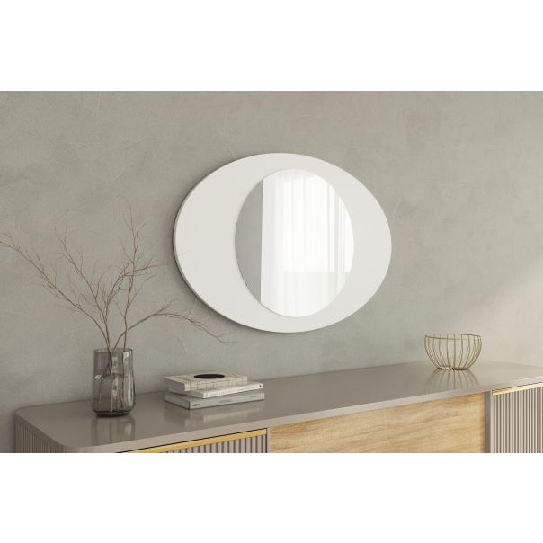 HANAH HOME Dekorativno ogledalo Obble, bela - EP3132622