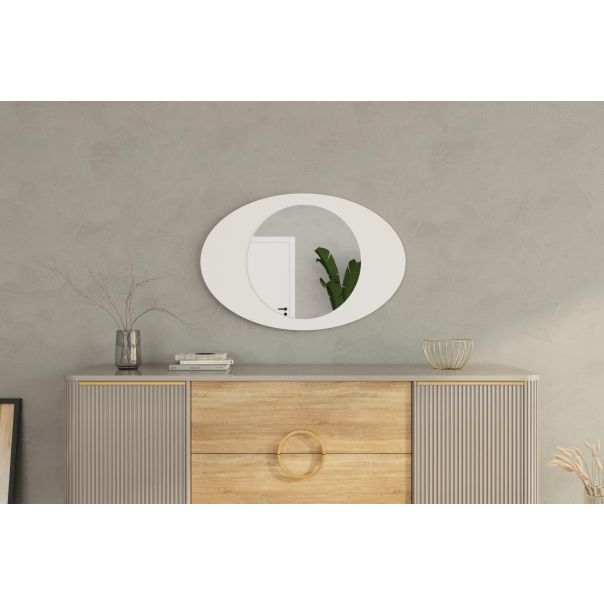 HANAH HOME Dekorativno ogledalo Obble, bela - EP3132622