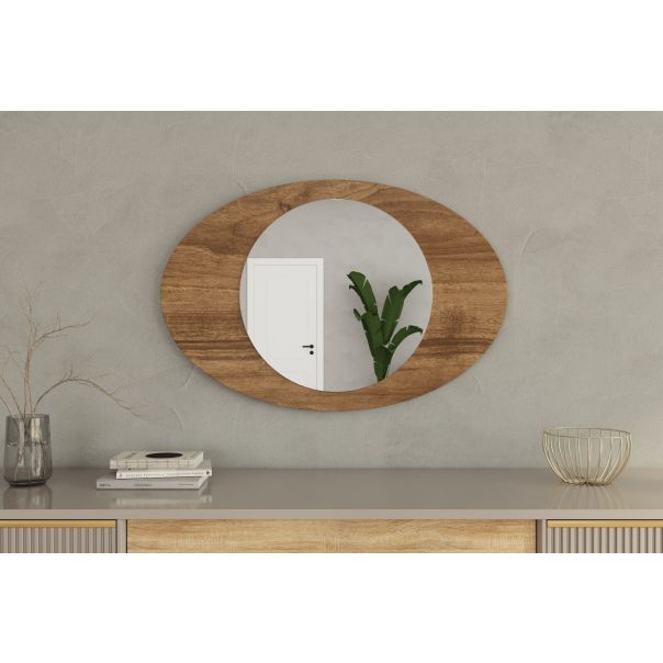 HANAH HOME Dekorativno ogledalo Obble, braon - EP3132619