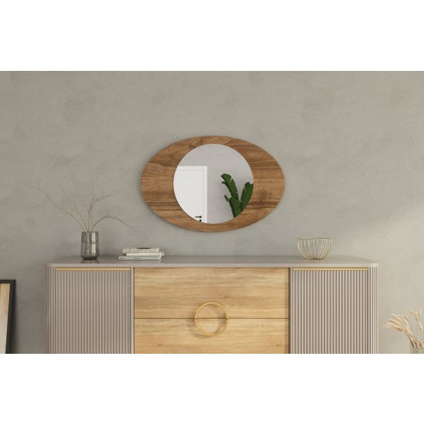HANAH HOME Dekorativno ogledalo Obble, braon - EP3132619