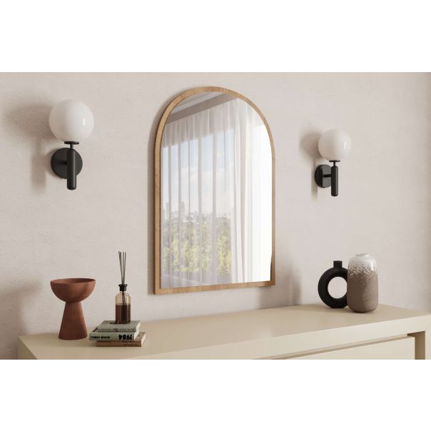HANAH HOME Dekorativno ogledalo Brilya, svetlo braon - EP3132634