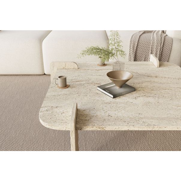 HANAH HOME Klub sto Woog, mermerna krem - EP3056493