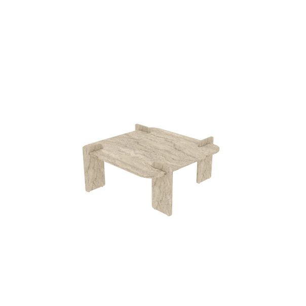 HANAH HOME Klub sto Woog, mermerna krem - EP3056493
