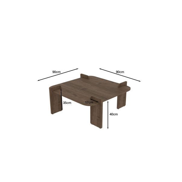 HANAH HOME Klub sto Wood, braon - EP3056496