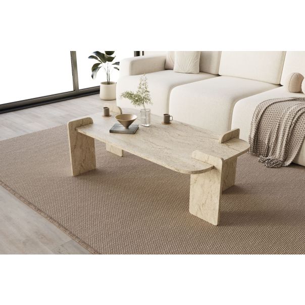 HANAH HOME Klub sto Lovge, mermerna krem - EP3056511
