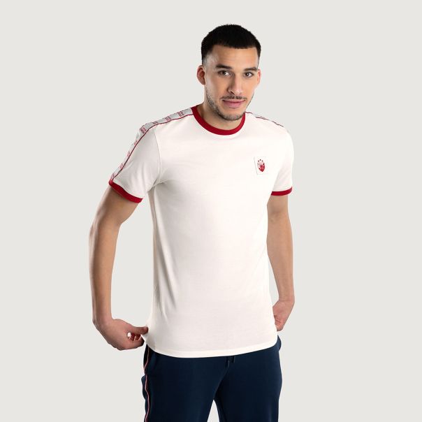 FK CRVENA ZVEZDA majica za muškarce, off white sa trakama - 117-25-2