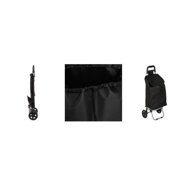 FIVE Kolica za kupovinu 35x33x91,5cm metal/pes crna - 117012