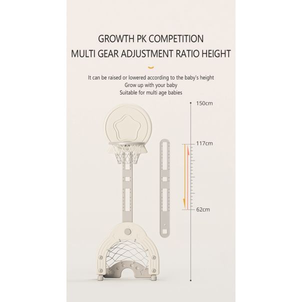 PREMIUM STIL Dečiji multifunkcionalni koš Žuta Zvezda - 11799