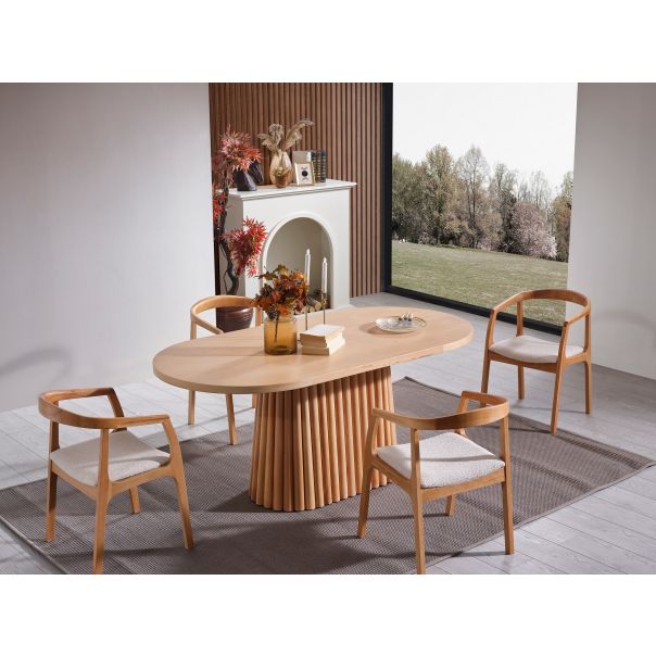 HANAH HOME Trpezarijski sto Atlantis, svetlo braon - 117FRF1402