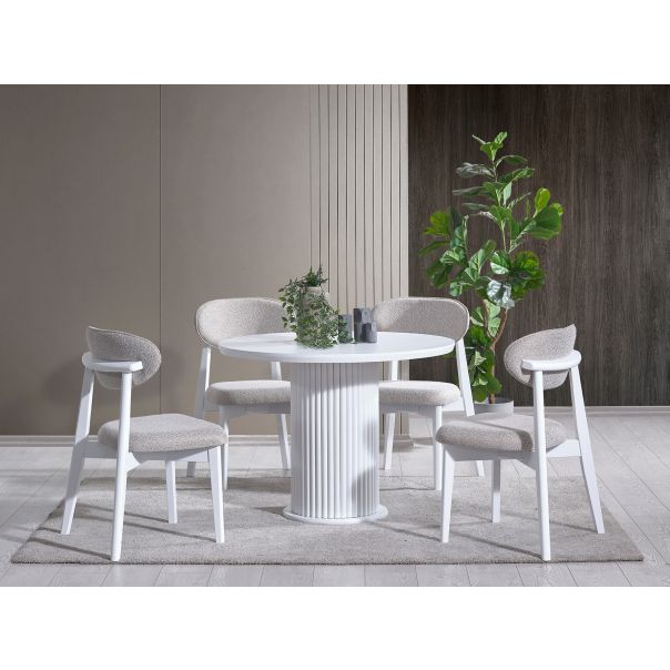 HANAH HOME Trpezarijski sto Silva, bela - 117FRF1408
