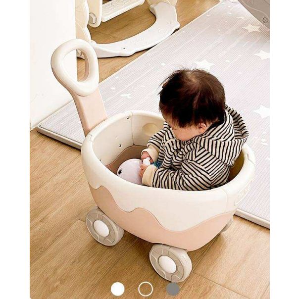 PREMIUM STIL Kolica za ostavu igračaka i guralica 2u1 - 11806