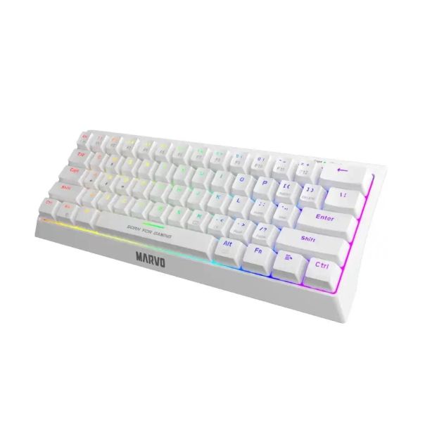 Tastatura Marvo Hecate 61R KG962 mehanička, crveni svičevi, pozadinsko osvetljenje bela - EP2326913