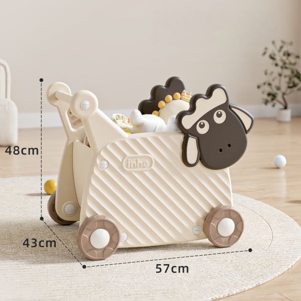 PREMIUM STIL Guralica i kolica za igračke Ovčica 2u1 - 11823