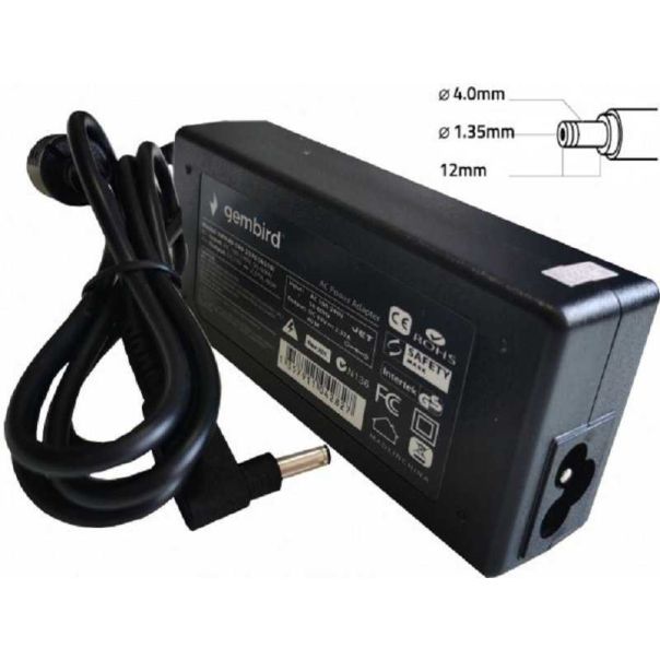 GEMBIRD NPA65-190-3420 (AS14) punjač za laptop 65W-19V-3.42A, 4.0x1.35mm black (819) 38953 - 118498