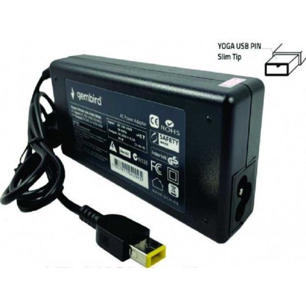 GEMBIRD NPA40-200-2250 (IB01) punjač za laptop 40W-20V-2.25A, USB Yellow PIN (983 Alt=IB04) 38963 - 118515