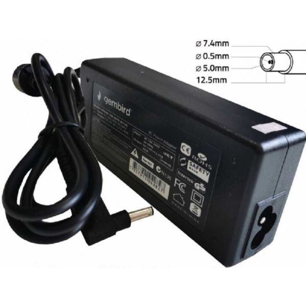 GEMBIRD NPA90-190-4740 (HP11) punjač za laptop 90W-19V-4.74A, 7.4x5.0mm black PIN (1040) 8961 - 118518