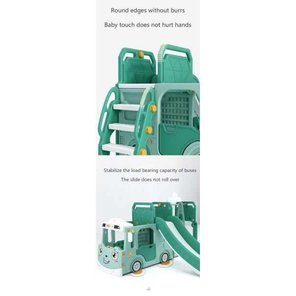 PREMIUM STIL Dečiji roze vozić sa toboganom, ljuljaškom i ostavom za igračke - 11871-1