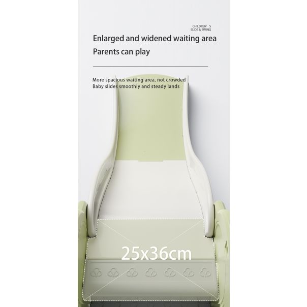 PREMIUM STIL Dečiji tobogan sa košem zeleno beli - 11875-1