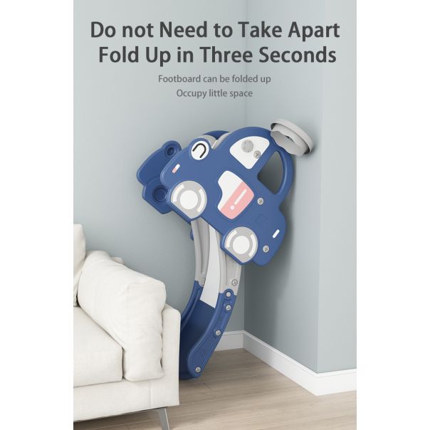 PREMIUM STIL Dečiji tobogan Autić sa košem plavi - 11886-1-1